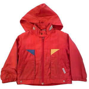 Vintage London Fog Boys 4 Windbreaker Jacket Lightweight Hood Zip Colorful READ